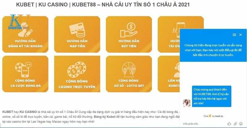 Hướng dẫn liên hệ bộ phận hỗ trợ (CSKH) KUBET - KU Casino 2 Chat trực tiếp với bộ phận CSKH trên máy tính