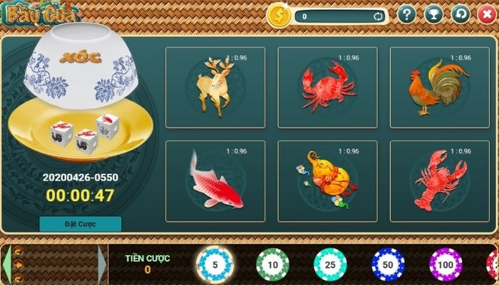 Hướng dẫn các bước chơi Tôm cua cá online chi tiết Hướng dẫn các bước chơi Tôm cua cá online chi tiết